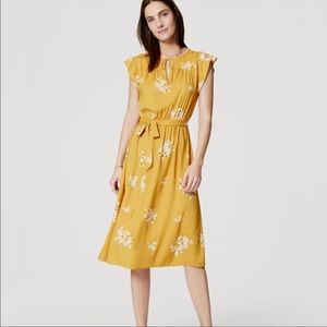 Loft hydrangea flutter dress